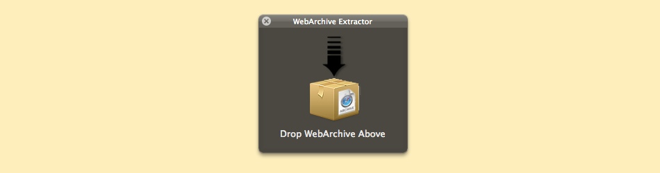 WebArchive Extractor interface